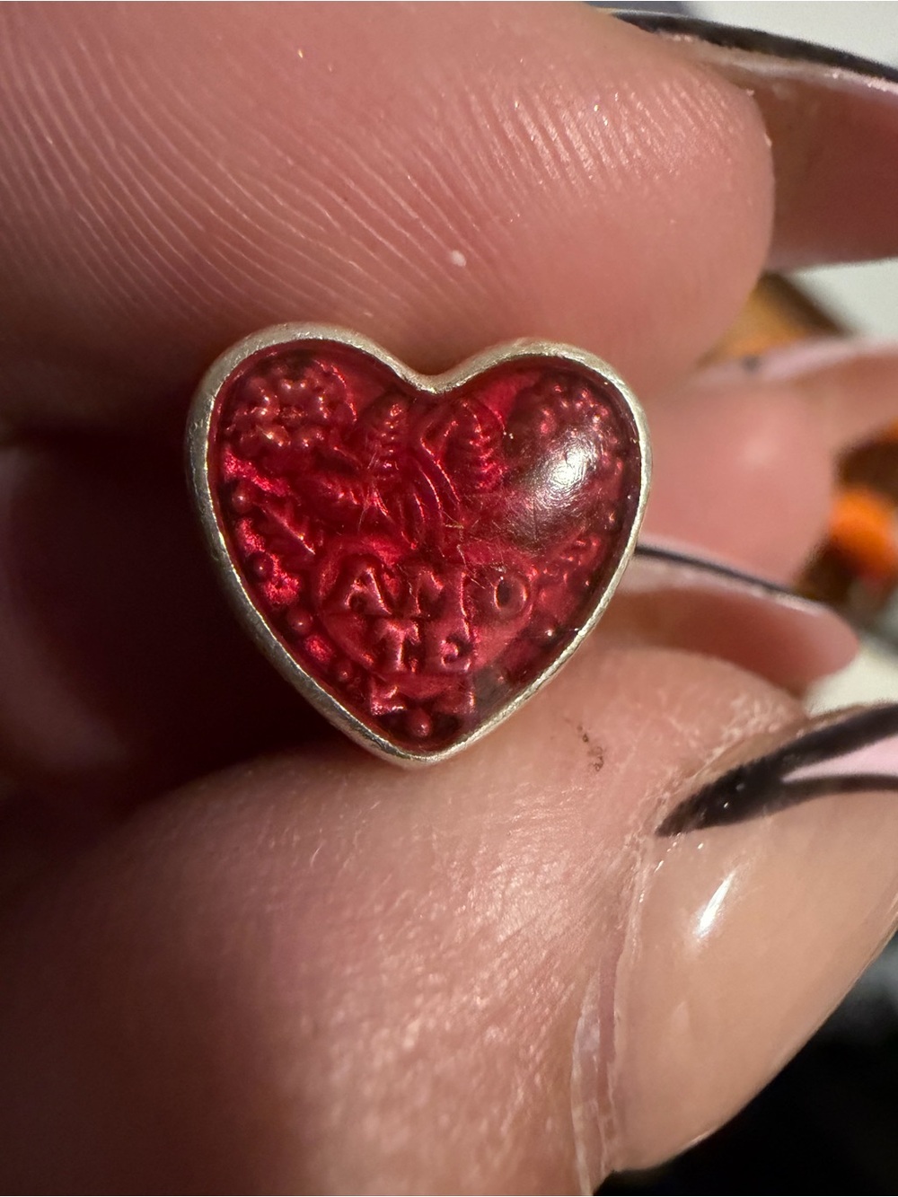 Pandora AMO TE Heart Charm
